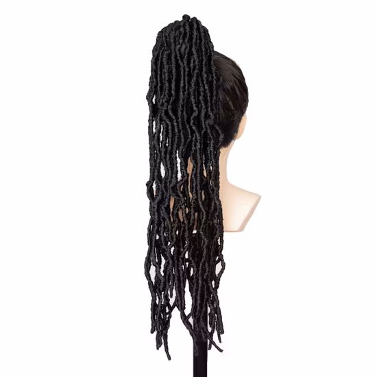 Daily Natural Long Straight Black Ponytail for Women Hair Piece Drawstring Synthetic Ponytail Hair Extension