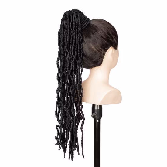Daily Natural Long Straight Black Ponytail for Women Hair Piece Drawstring Synthetic Ponytail Hair Extension