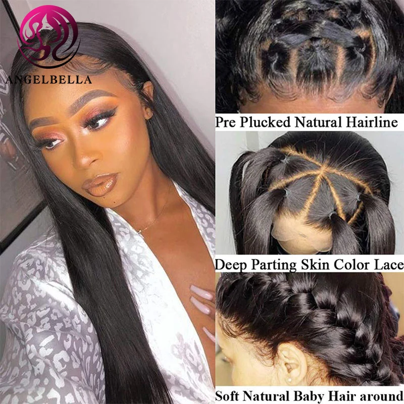 100% Virgin Raw Cuticle Aligned HD 360 Full Lace Frontal Human Hair Wig with Baby Hair Natural HD Lace Front Human Hair Vendor