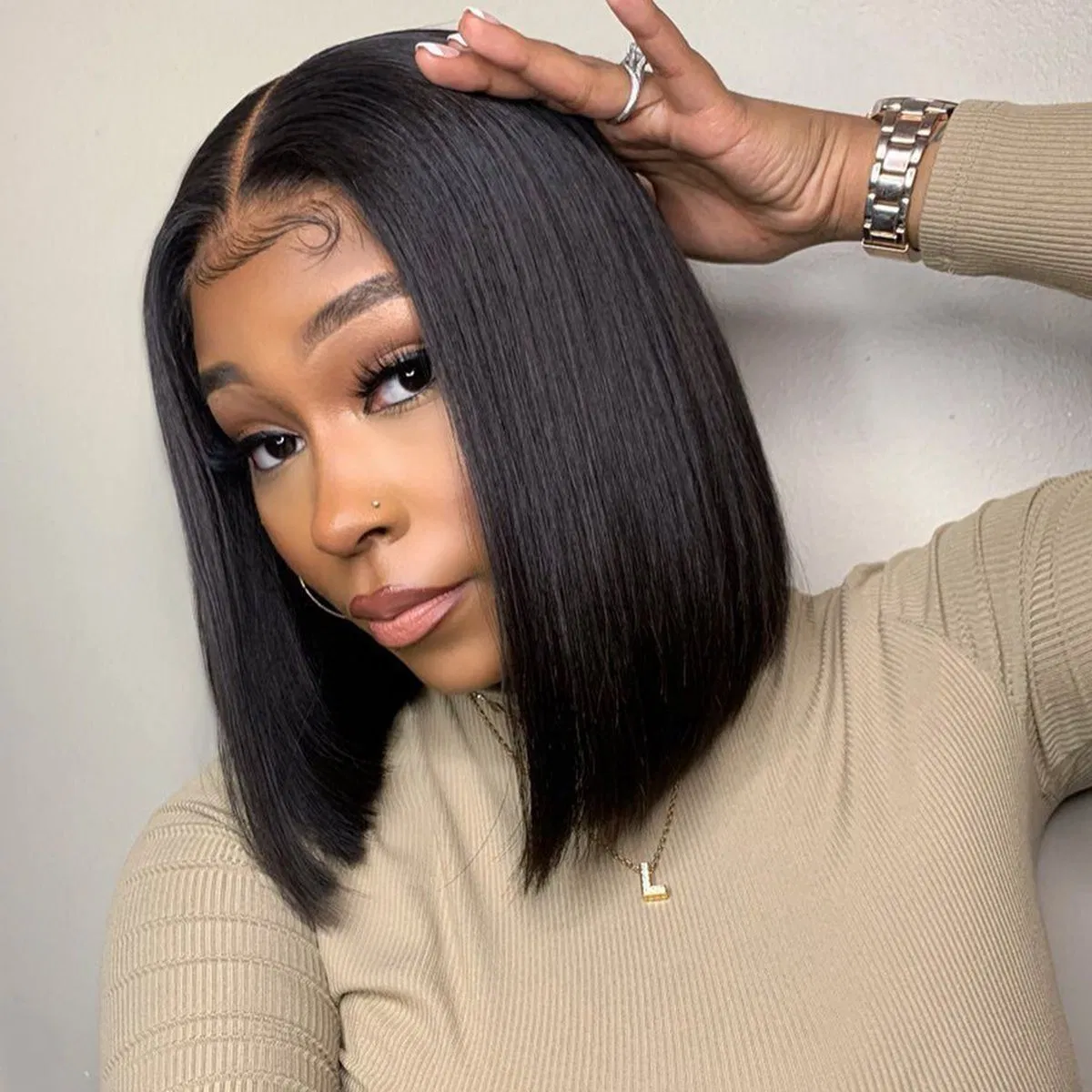 Großhandelspreis Cuticle Aligned Hair 12A Super Double Drawn Wig Human Hair Front Lace Human Hair Wig 200% for Black Women