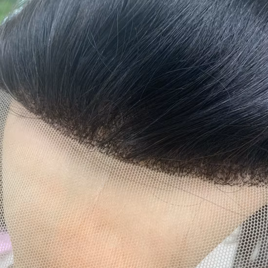 Unbehandeltes Haar mit ausgerichteter Nagelhaut, High-Definition-Spitzenverschluss-Frontal